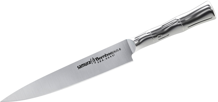 

Нож кухонный Samura Bamboo для тонкой нарезки 200 мм Стальной (SBA-0045)