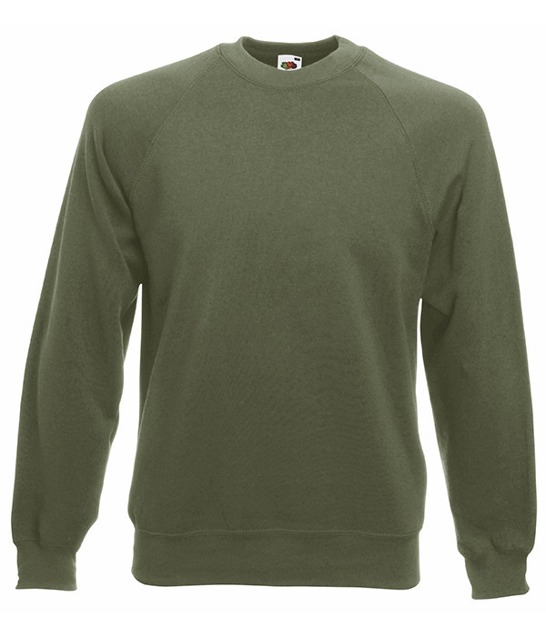 

Свитшот Fruit of the Loom Classic raglan sweat M Оливковый