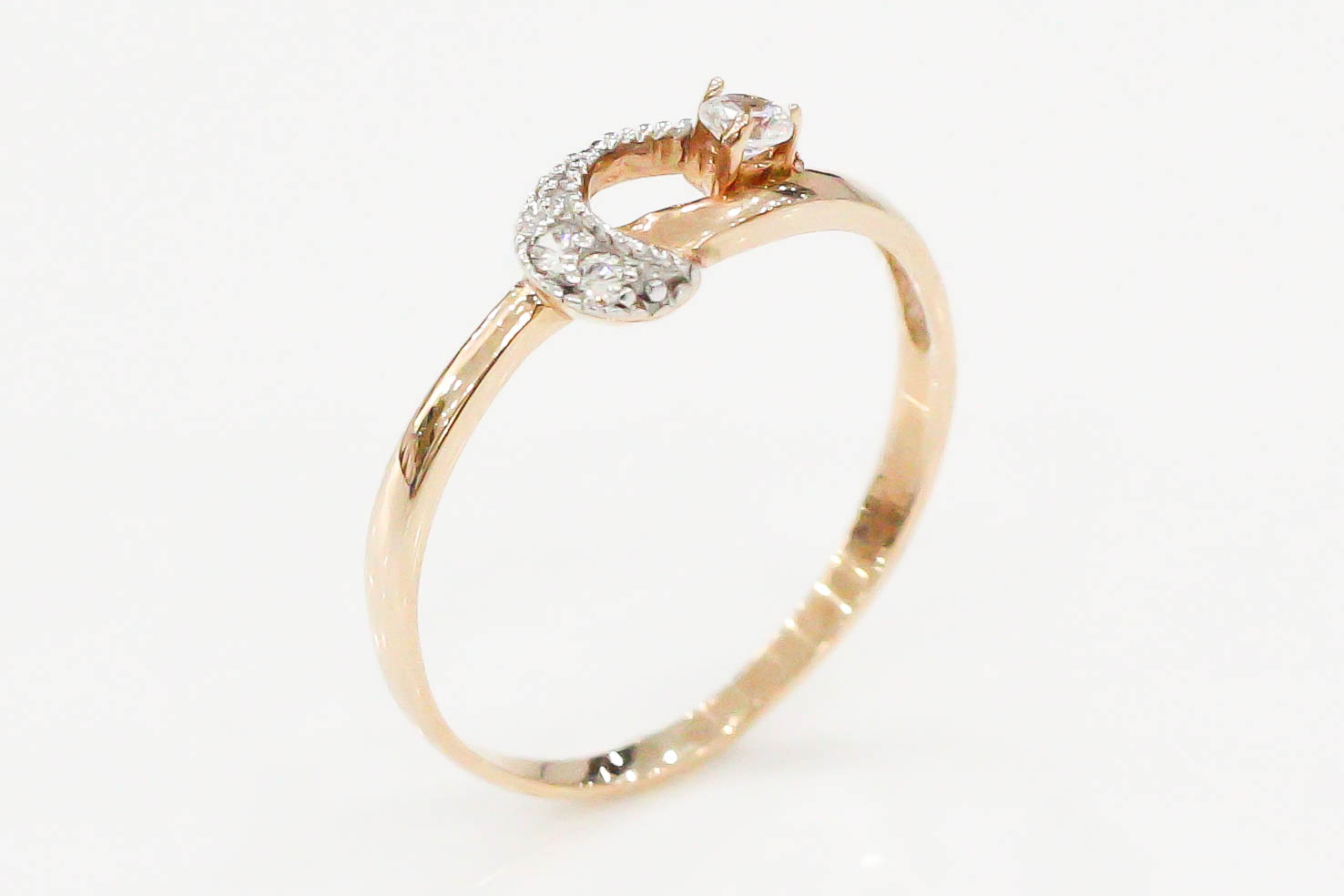

Серебряное открытое кольцо с крестиком K11903 Диамант, 17 размер