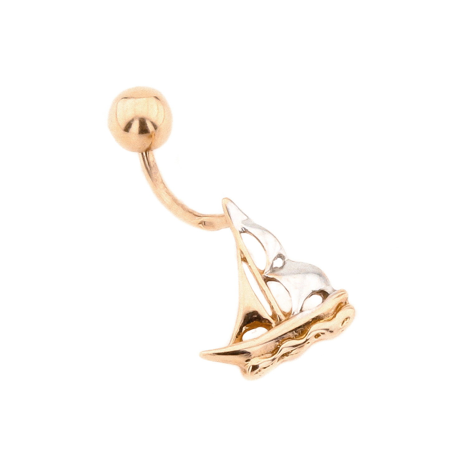 

Золотой пирсинг "Кораблик" К22001 Диамант