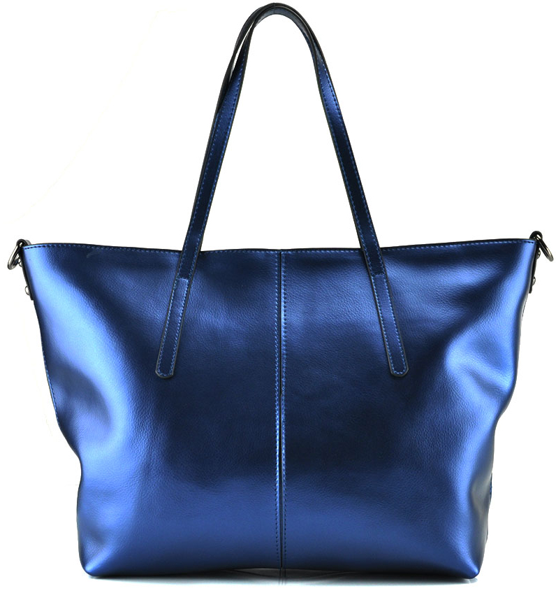 

Женская кожаная сумка Grays GR3-8687BLM Синий металлик