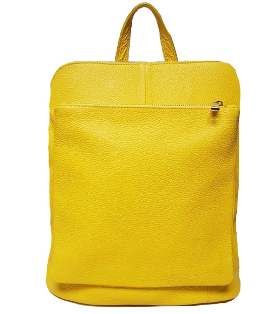 

Женская кожаная сумка-рюкзак Bottega Carele BC704 yellow