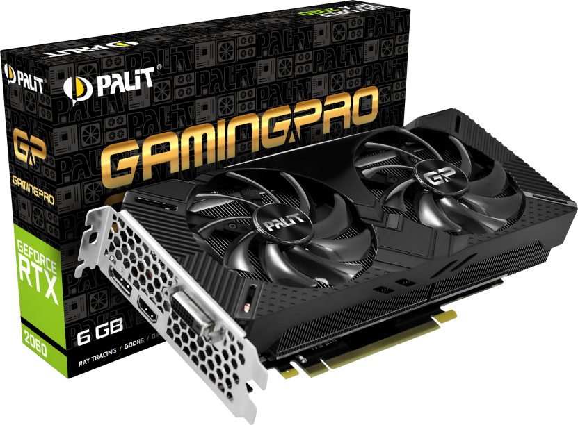 Видеокарта Palit PCI-Ex GeForce RTX 2060 GamingPro OC 6GB GDDR6