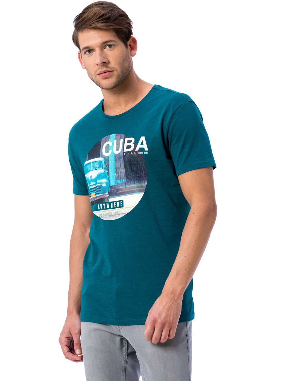 

Футболка LC Waikiki Cuba S Синяя (LCW T-shirt -384-3)