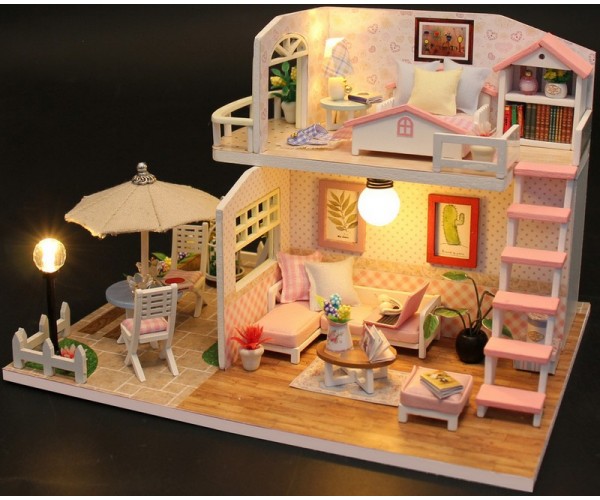 

Мини-интерьерная модель DIY House Pink Loft (M033 GHCraft)