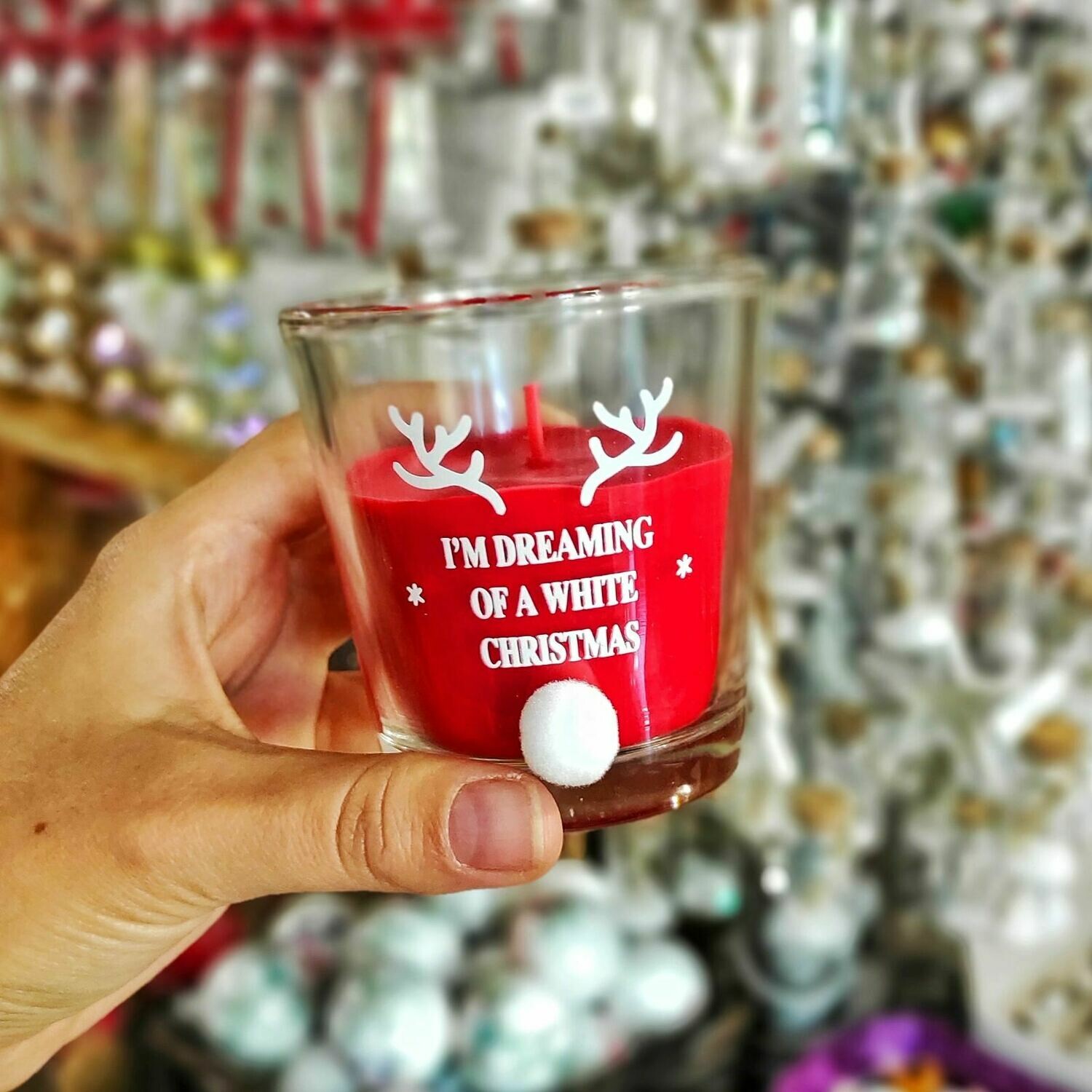 

Свеча новогодняя в стакане Christmas Present свеча новогодняя Christmas красная