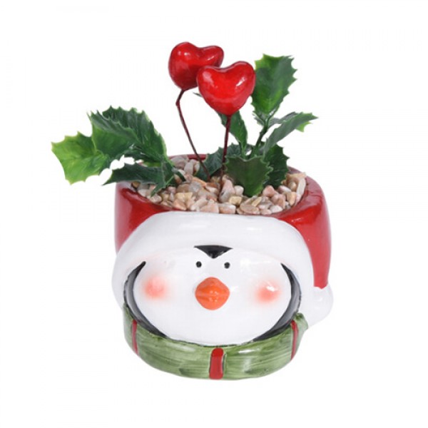 

Новогодний декор Искусственный цветок в горшке Пингвин Present декор новогодний цветок 11 см