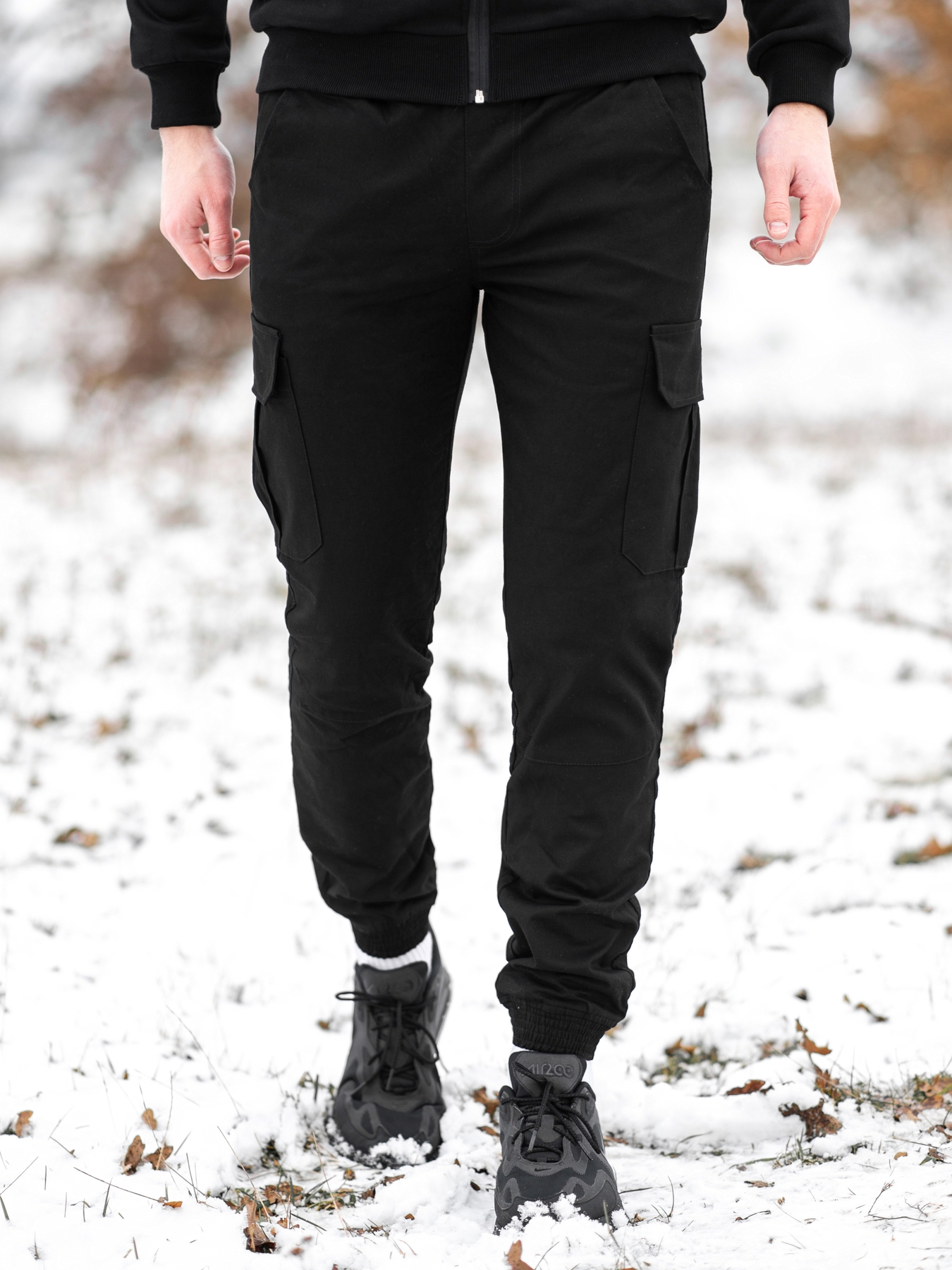 

Штани спортивні чоловічі BERSENSE WINTER STYLE карго зимові чорний, M