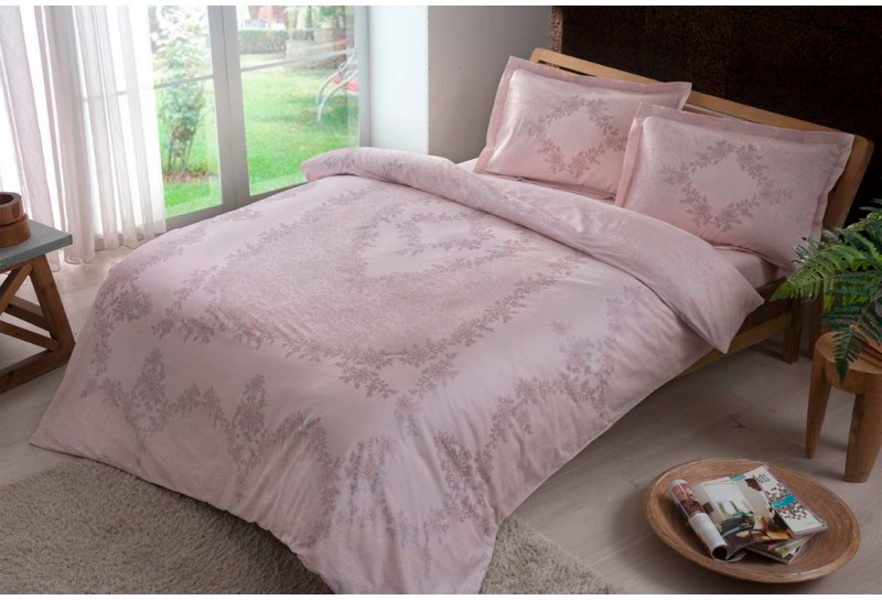 

Комплект постельного белья TAC Сатин Justin pembe 200x220 (svt-2000022213158)