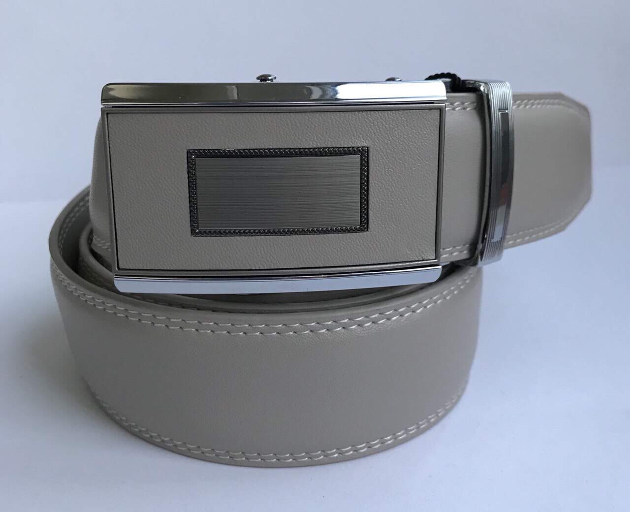 

Ремень классический Alon Беж кожа 105-125 см. AA-002