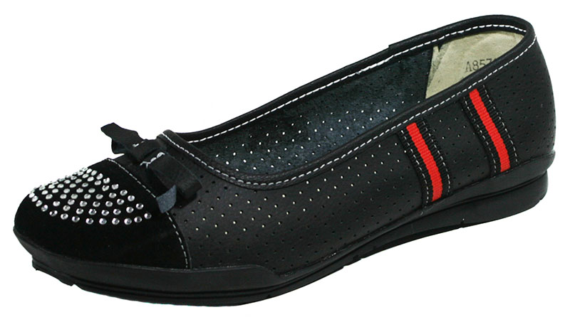 

Балетки женские Comfort А8579-7 черная кожа+замша (37)