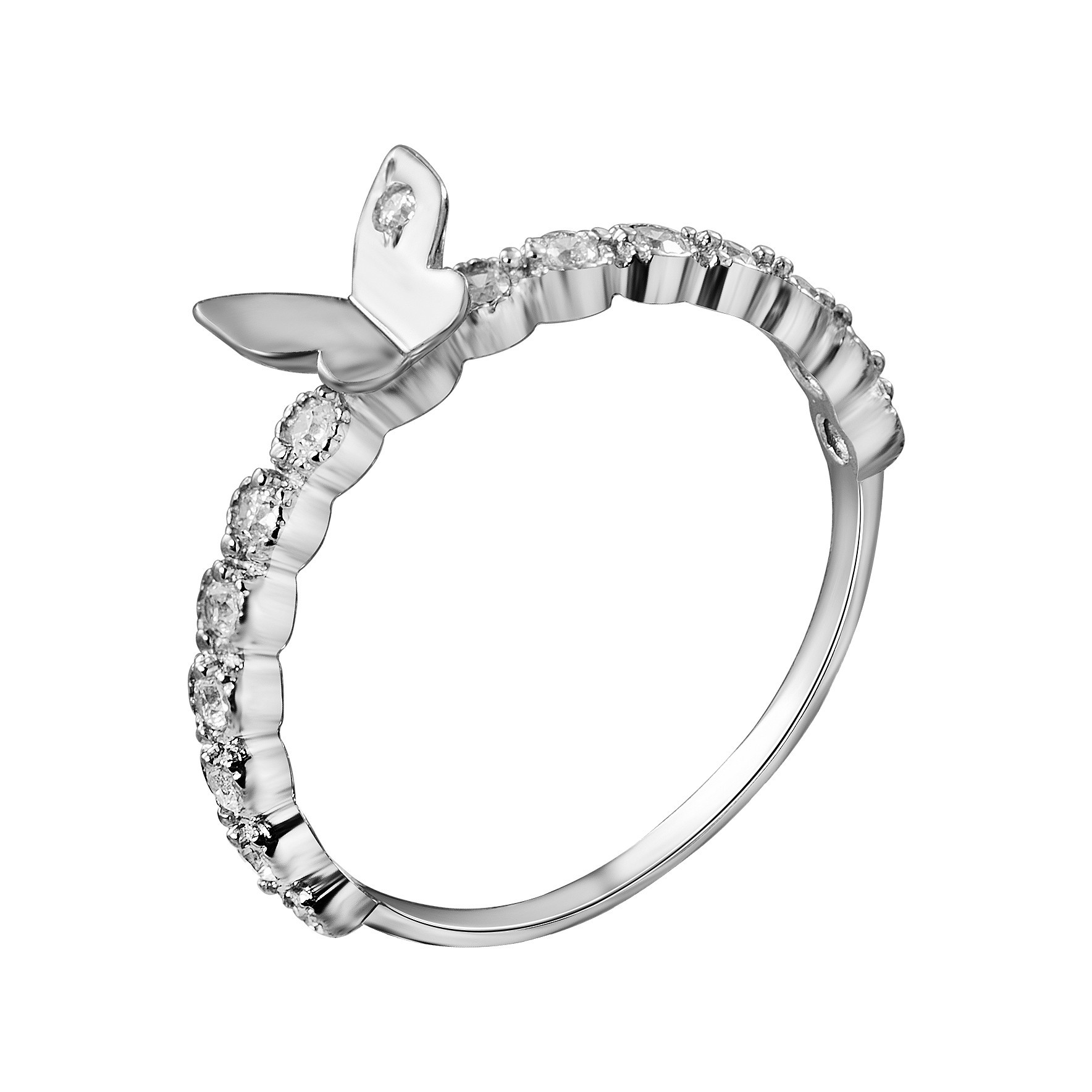 

Серебряное кольцо HARMONY с00400 18 бел.