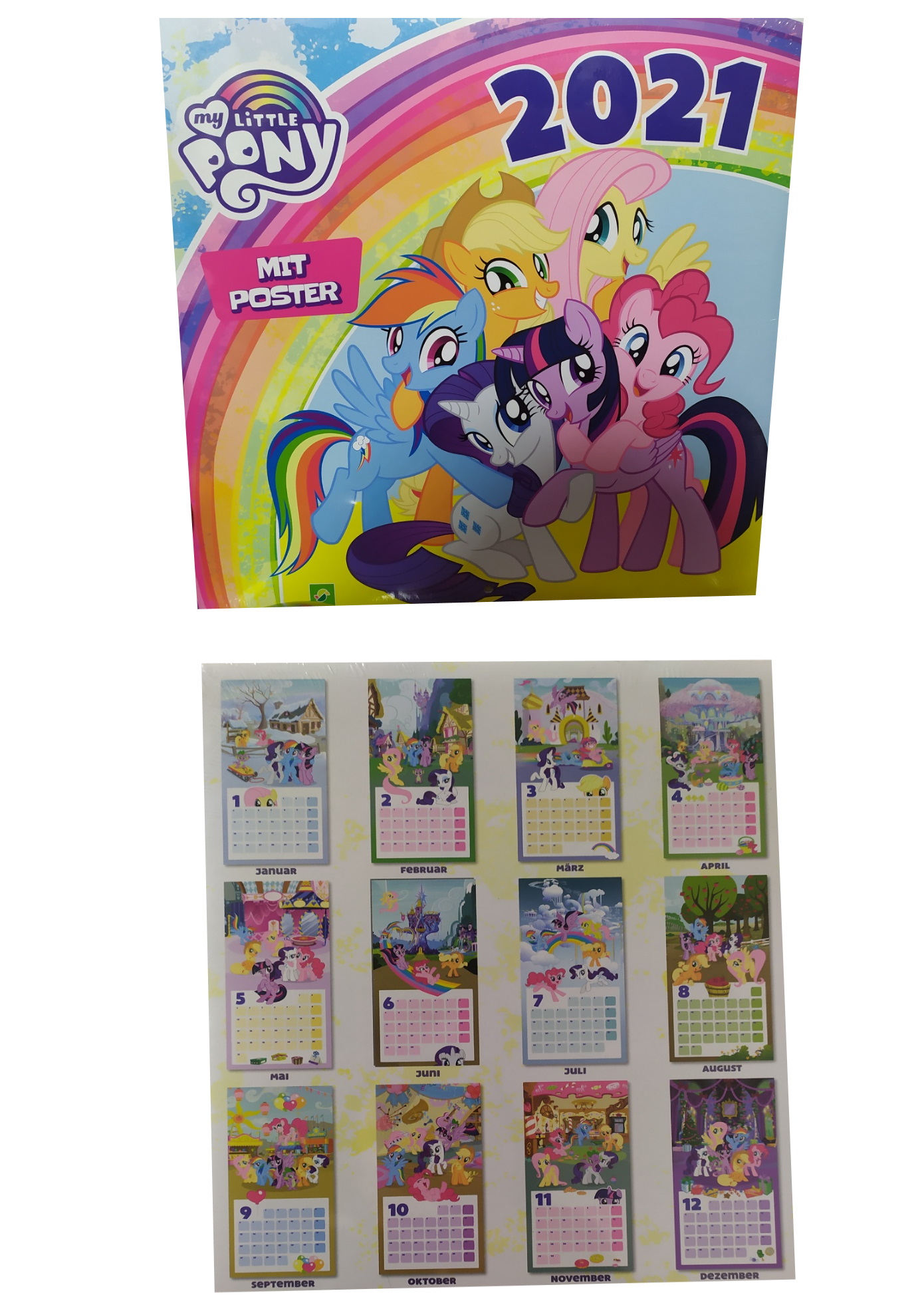 

Календарь "My Little Pony 2021 " Hasbro Gaming 30х29,5см Разноцветный 32000000219028