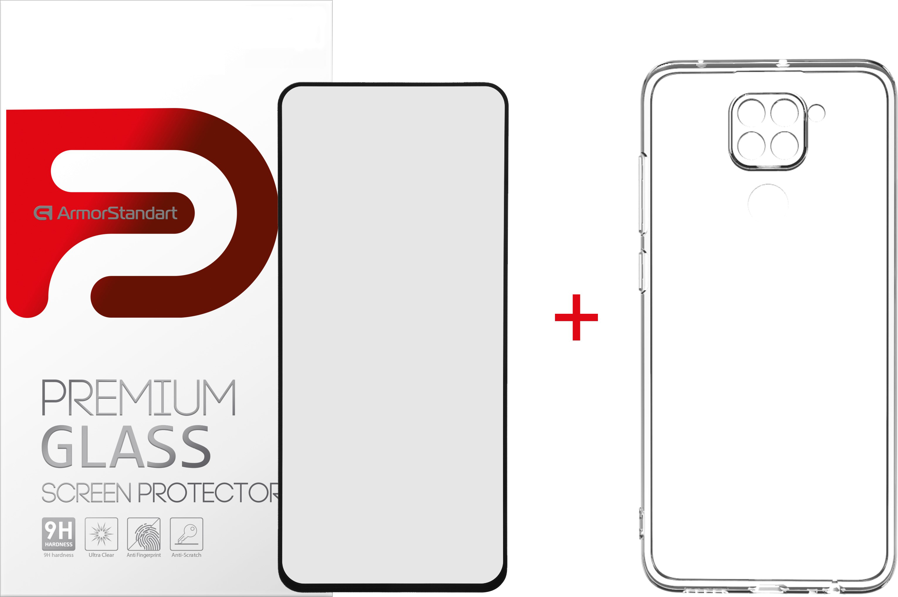 

Комплект панель + стекло Armorstandart для Xiaomi Redmi Note 9 Transparent