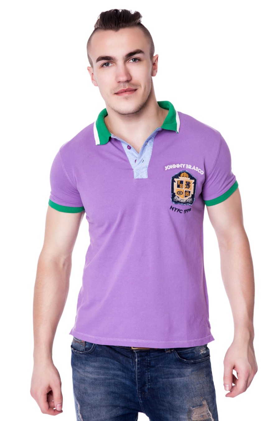 

Поло, хлопок Johnny Brasco 48(M) Фиолетовый