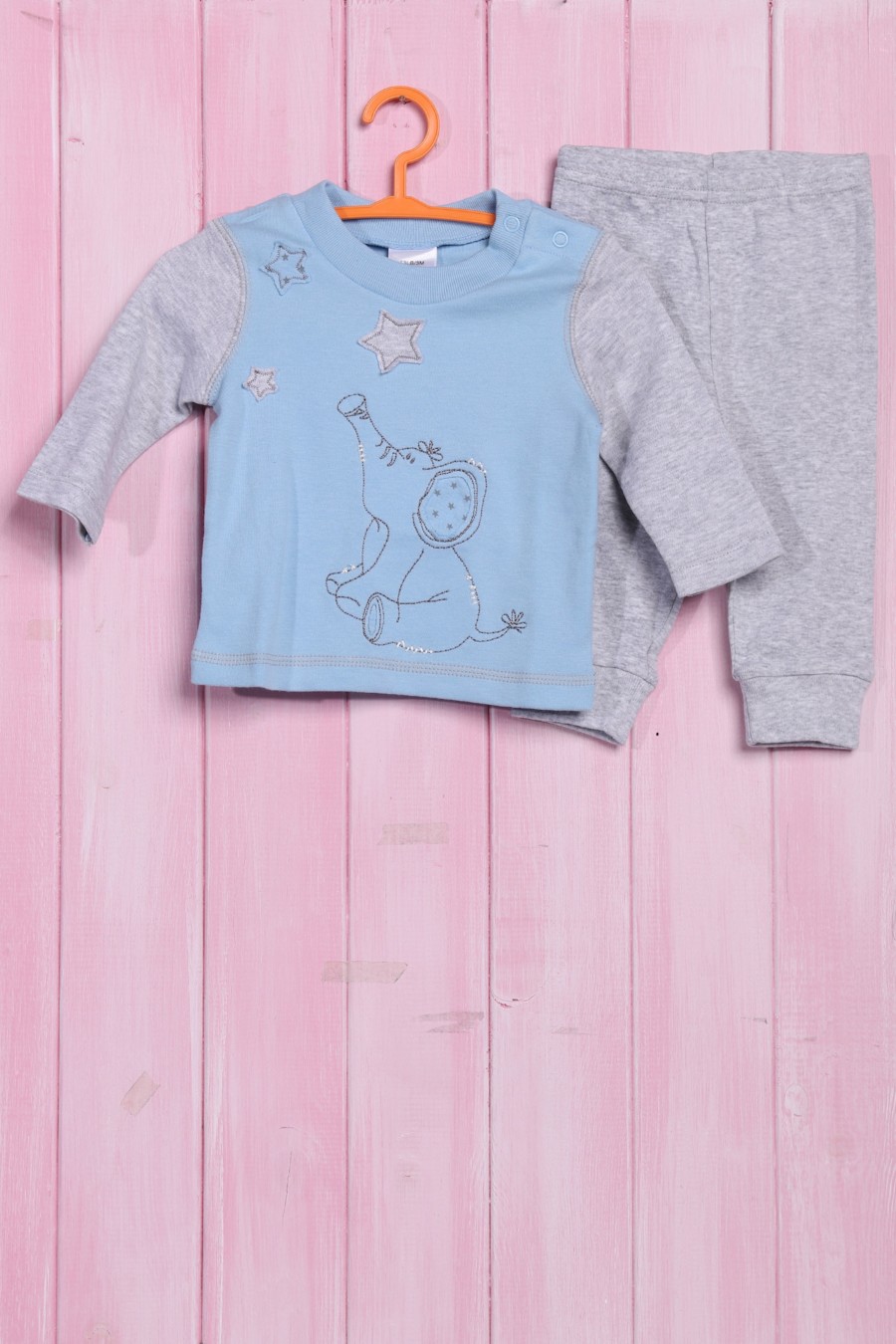 

Пижама для мальчика, хлопок Loven cuddles 62(см) Голубой-Серый (56578)