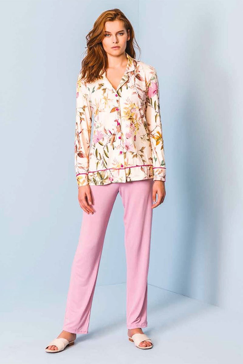 

Костюм, вискоза Lormar 46(L) Кремовый микс (Crema/Camelia)