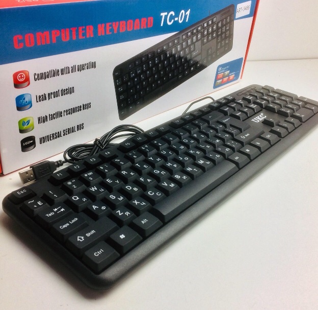 

Клавиатура UKC проводная компьютерная 104 клавиши USB Чёрная (TC-01-3486)