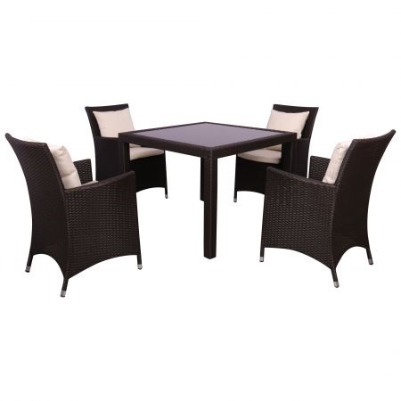 

Комплект мебели Samana-4 из ротанга Elit (SC-8849-S2) Brown MB1034 ткань A13815 AMF