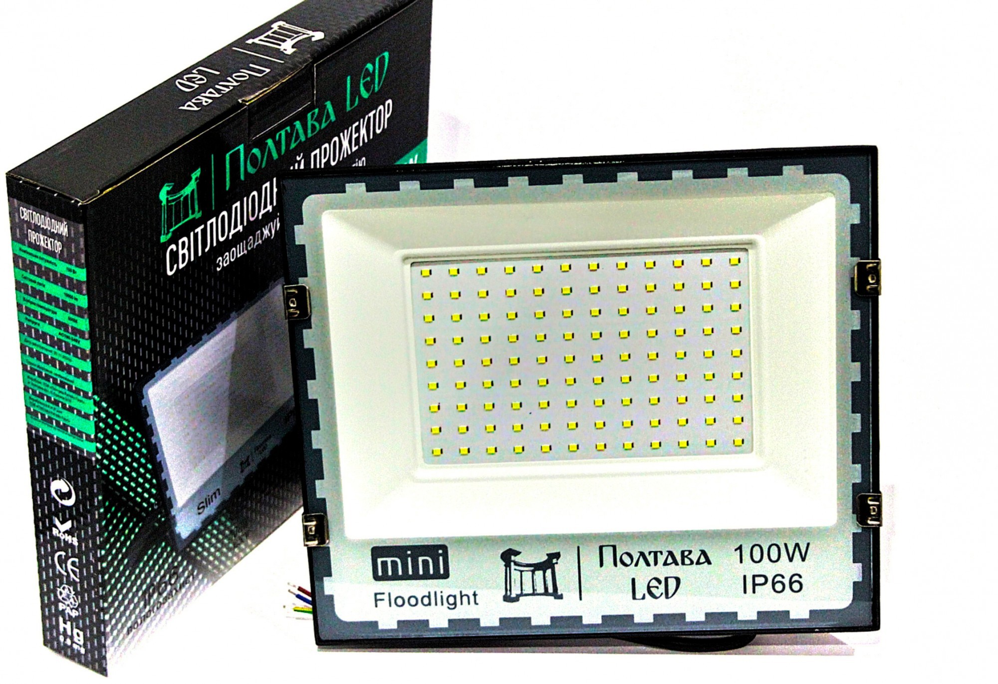 

Прожектор світлодіодний Полтава 100 Вт IP66 6500К