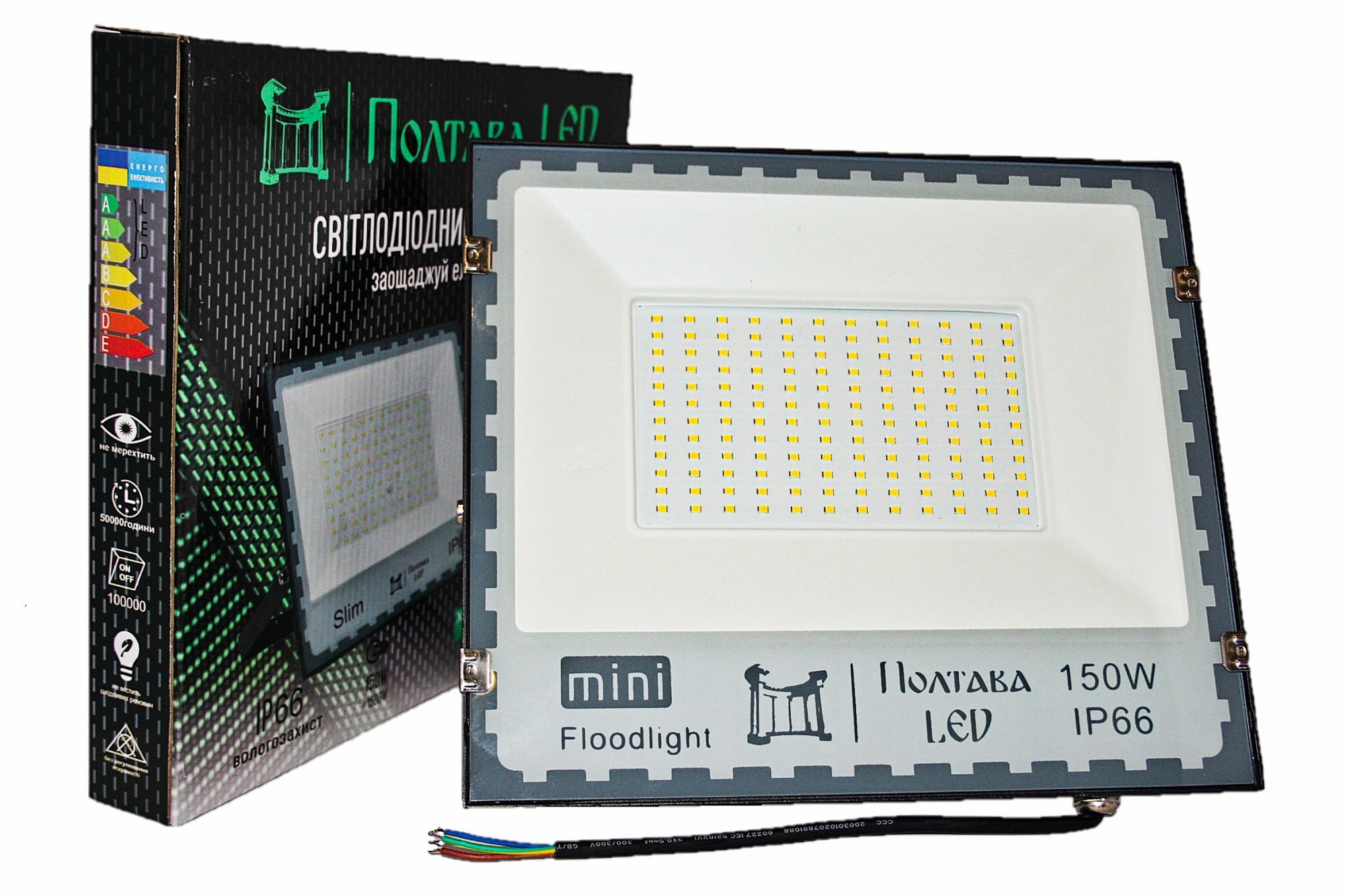 

Прожектор світлодіодний Полтава 150 Вт IP66 6500К (pl02150)