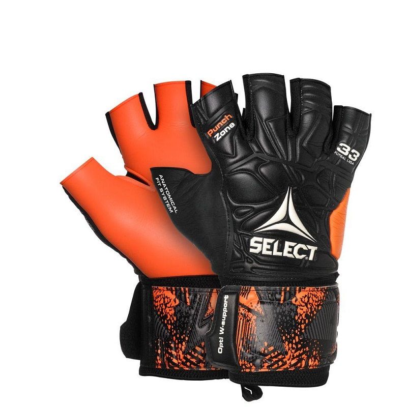 

Вратарские перчатки Select GOALKEEPER GLOVES FUTSAL LIGA 33 черно-оранжевые 10 609330-201