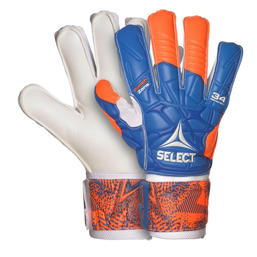 

Вратарские перчатки Select 34 Allround with finger protection сине-оранжевые 9 601340-331