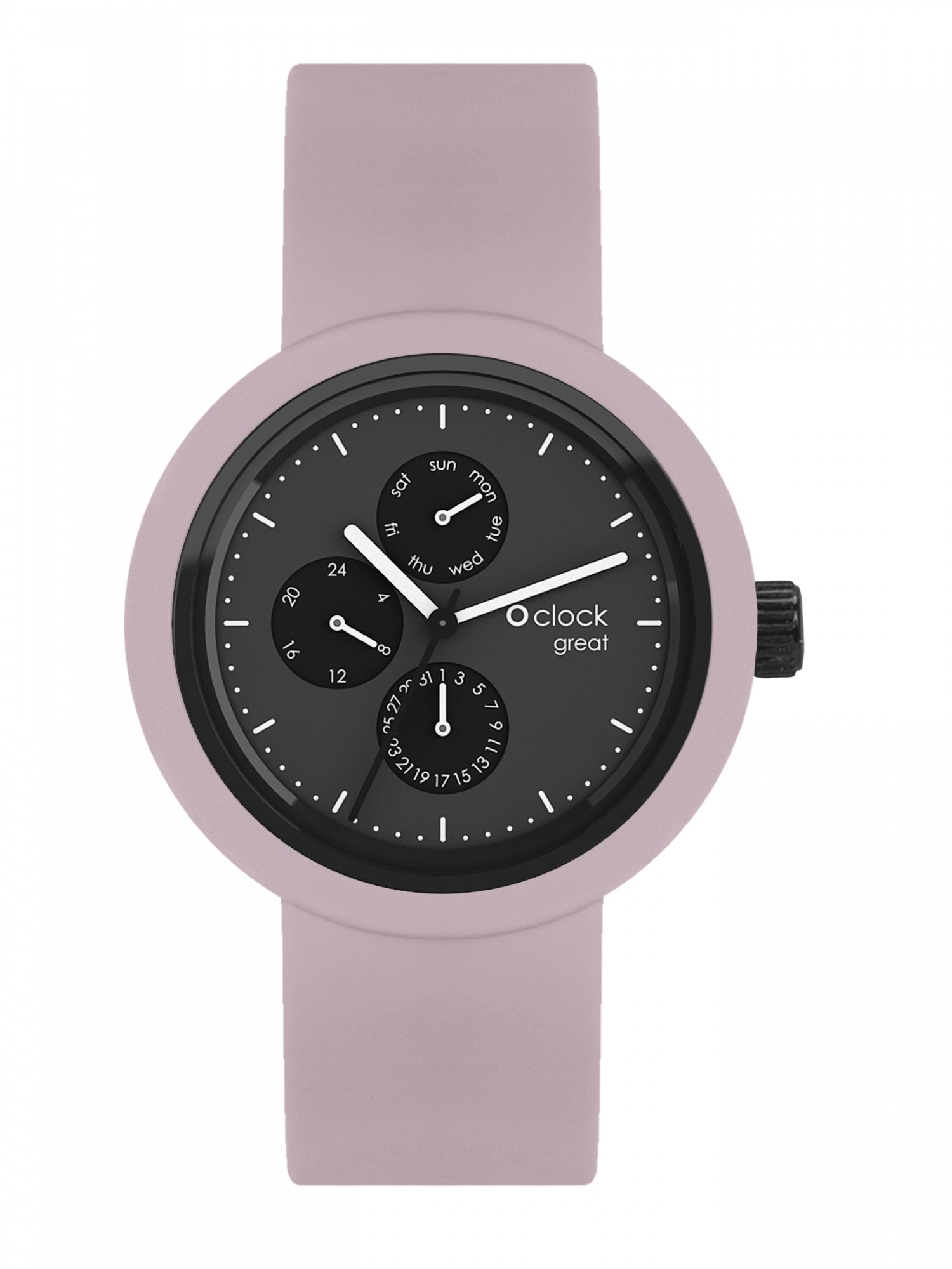 

Годинник O bag O clock Great M Чорний/Рожевий дим Oclock3930
