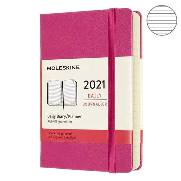 

Ежедневник Moleskine 2021 маленький розовый DHD1312DC2Y21