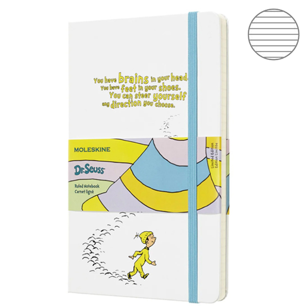 

Блокнот Moleskine Dr Seuss средний в линию белый LEDSS02QP060