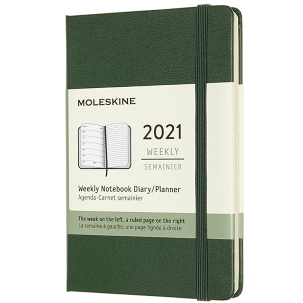 

Еженедельник Moleskine 2020-2021 карманный миртовый зеленый DHK1518WN2Y21