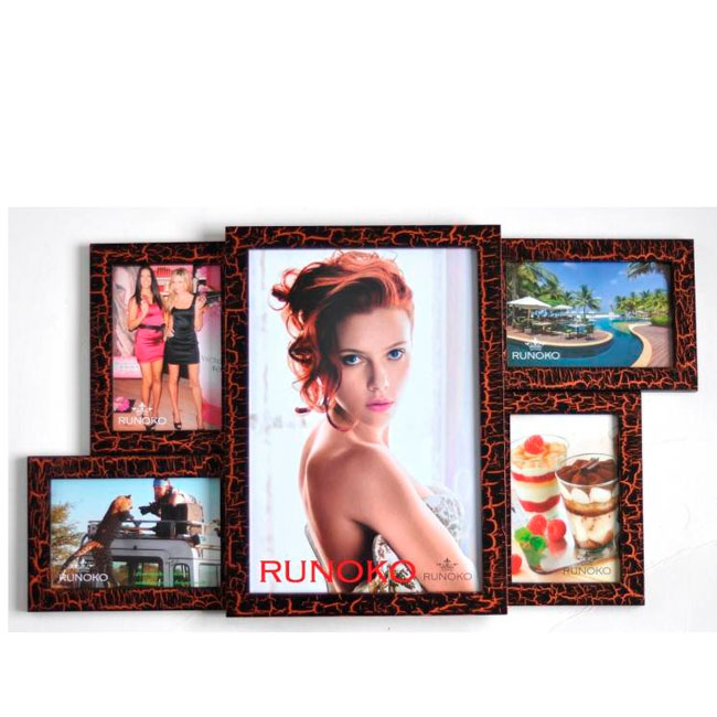 

Мультирамка деревянная La Felicidad на 5 фото Runoko T-FX30208