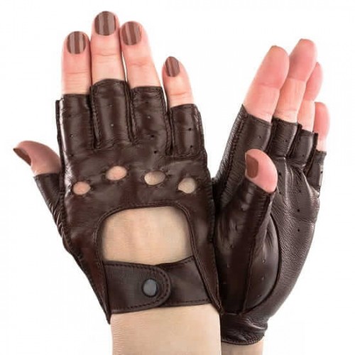 

Женские перчатки авто кожаные GlovesUA мод.244 темно-коричневые 6,5