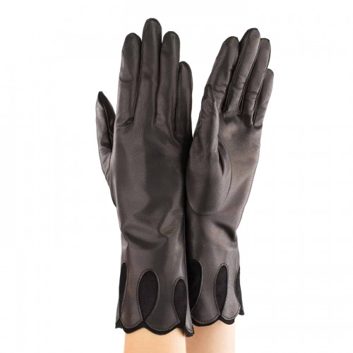 

Женские перчатки кожаные GlovesUA мод.009 черные 6