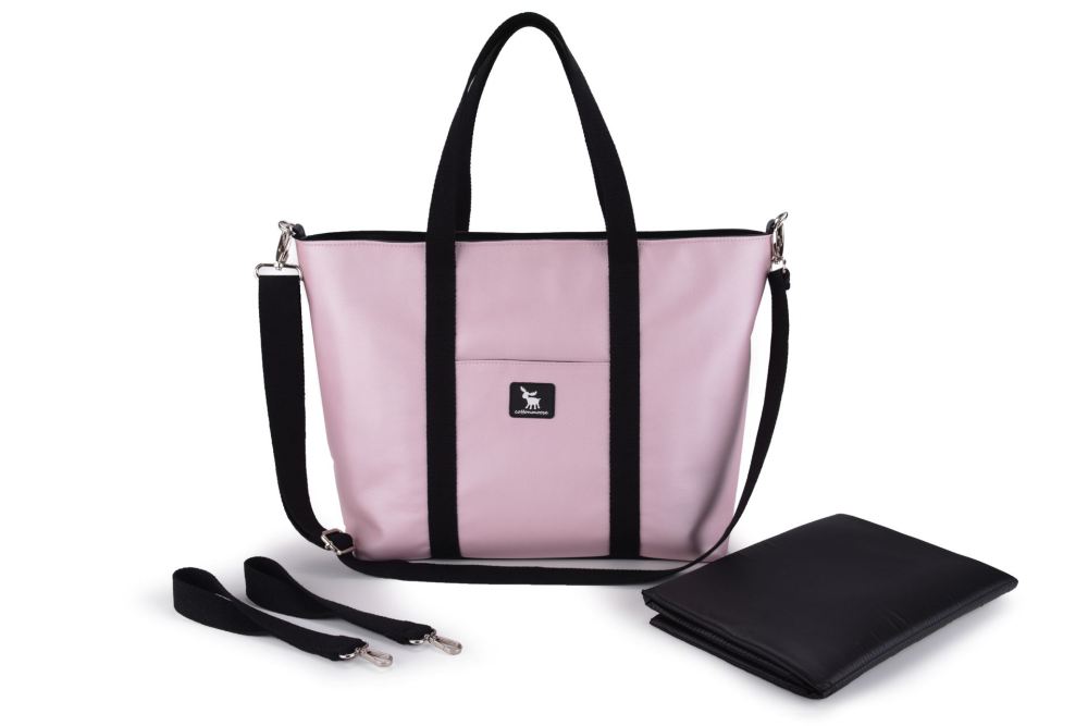 

Сумка для коляски Cottonmoose Shopper 750/146 pearl pink leather (розовая пудра эко-кожа)