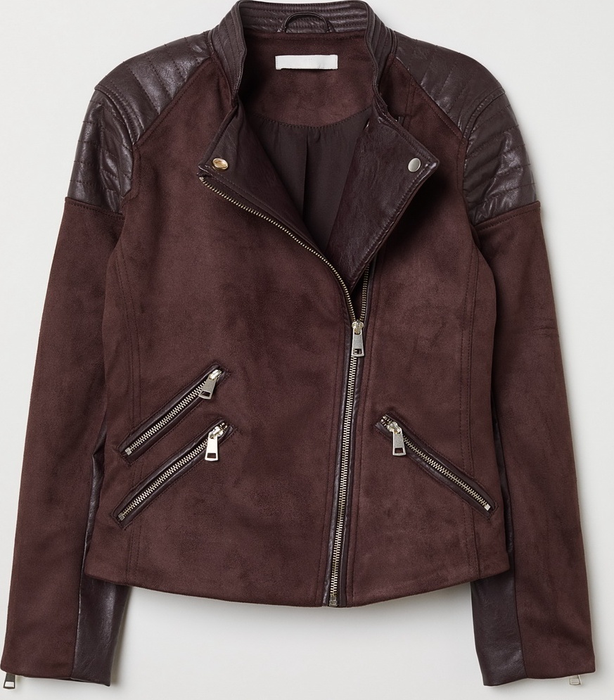 

Куртка из искусственная замши H&M 0664190-8 32 Сливовая
