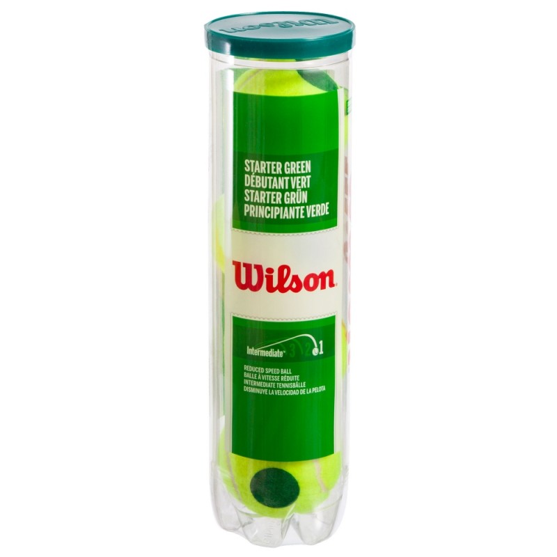 

Мяч для большого тенниса Wilson Starter Play Green 4 шт, код: WRT137400
