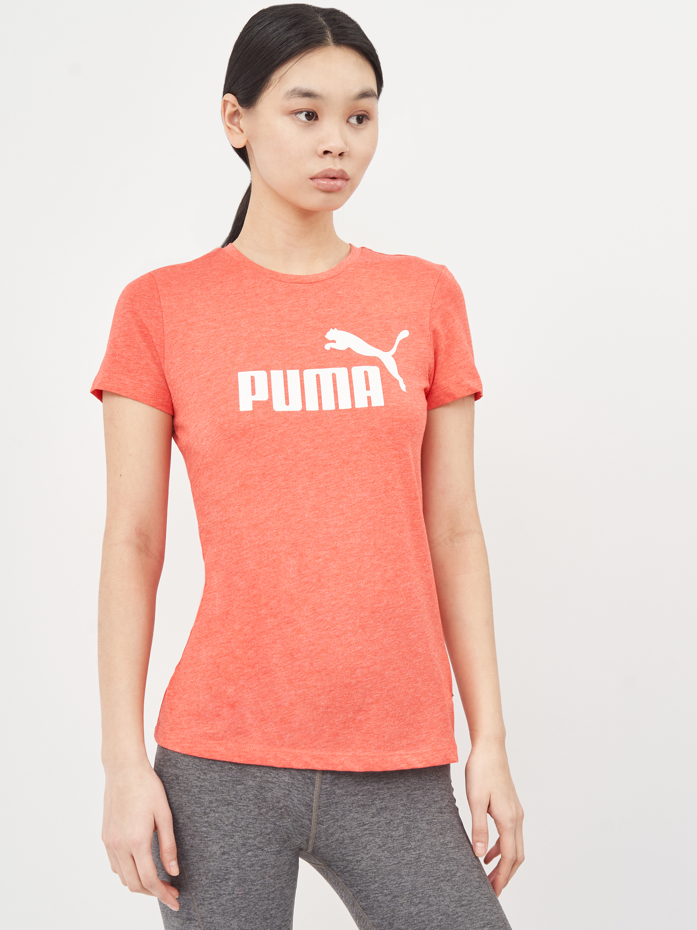 

Футболка Puma ESS Logo Heather Tee 58687623 XS Poppy Red Heather