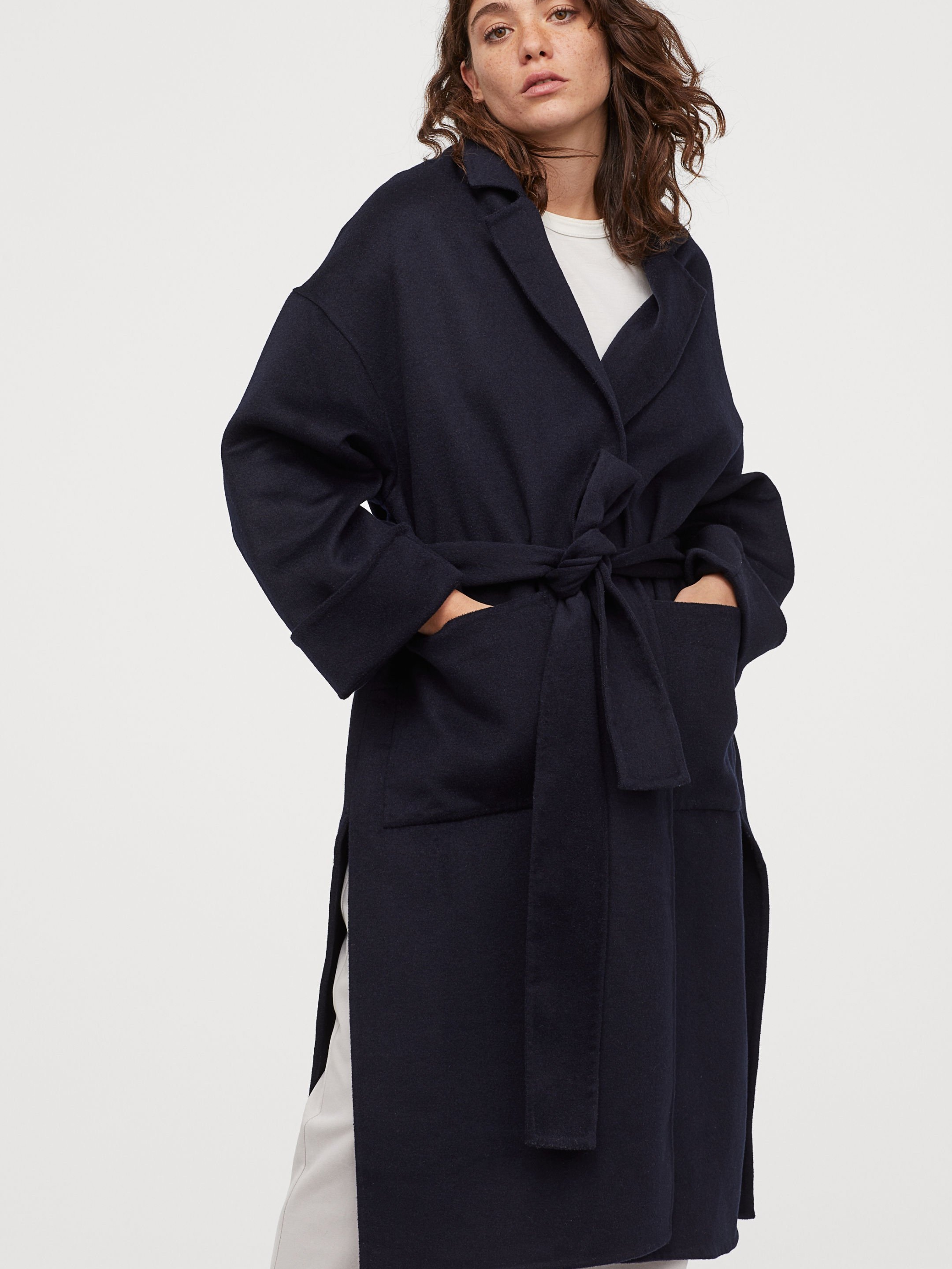 

Пальто H& 0784265-0  Темно-синее, Пальто H&M 0784265-0 M Темно-синее