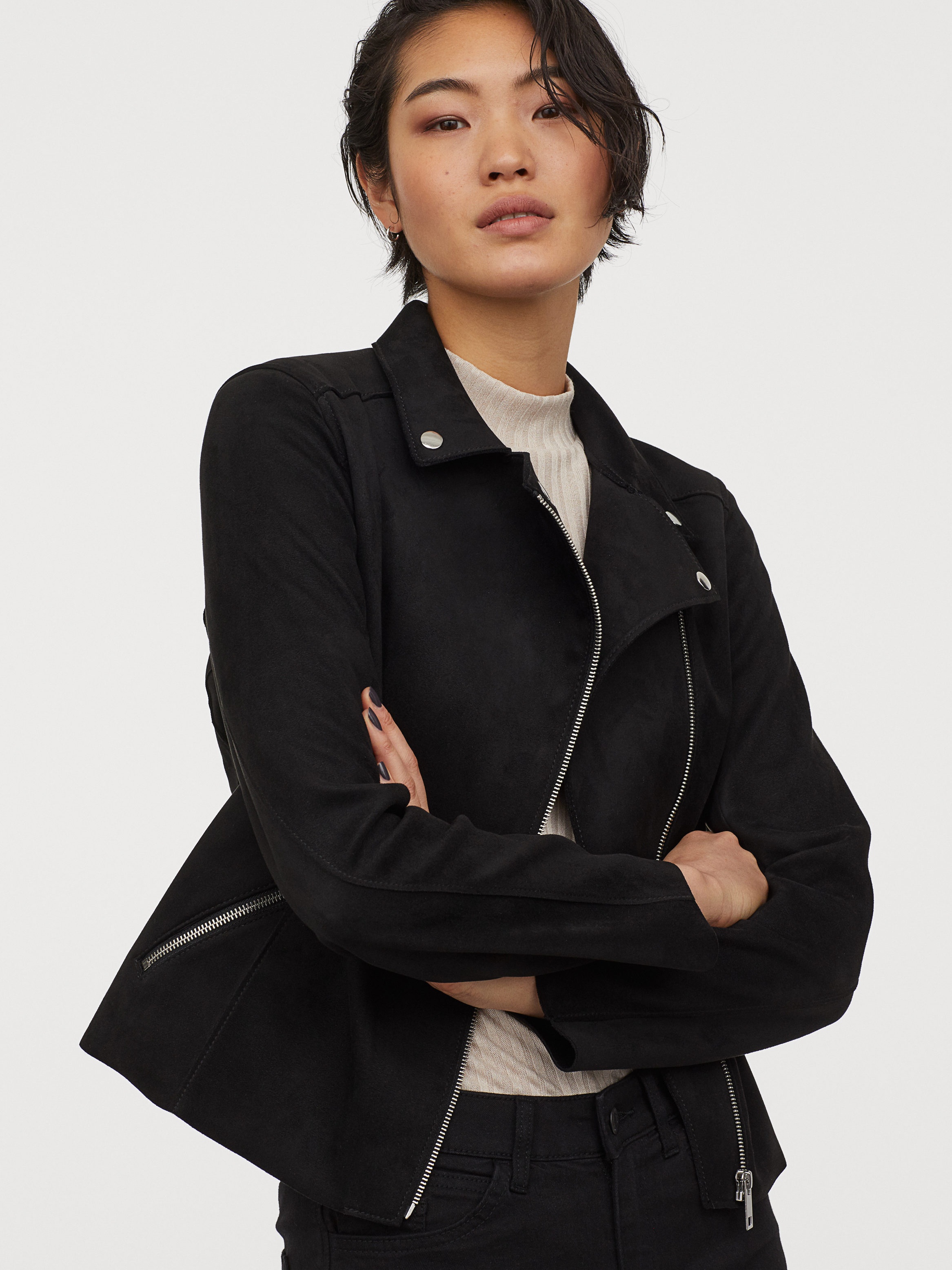 

Куртка из искусственная замши H&M 0852535-1 2XL Черная