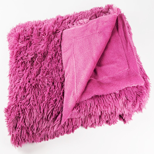 

Меховой плед-травка Colorful Home евро 200*220 розовый