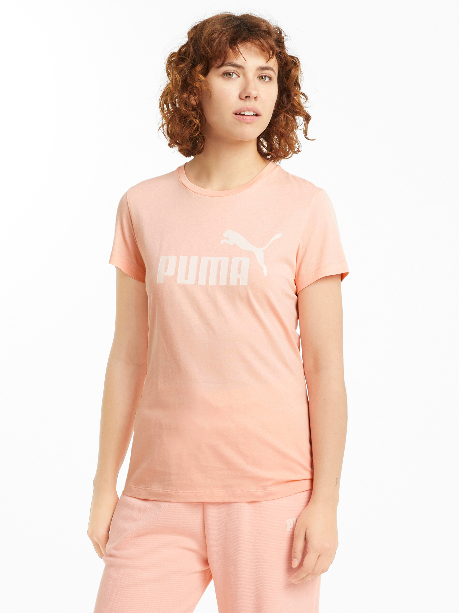 

Футболка Puma Ess Logo Tee 58677526 S Apricot Blush