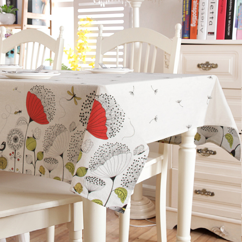 

Скатерть Time Textile Маки Белый TT161895 150x150