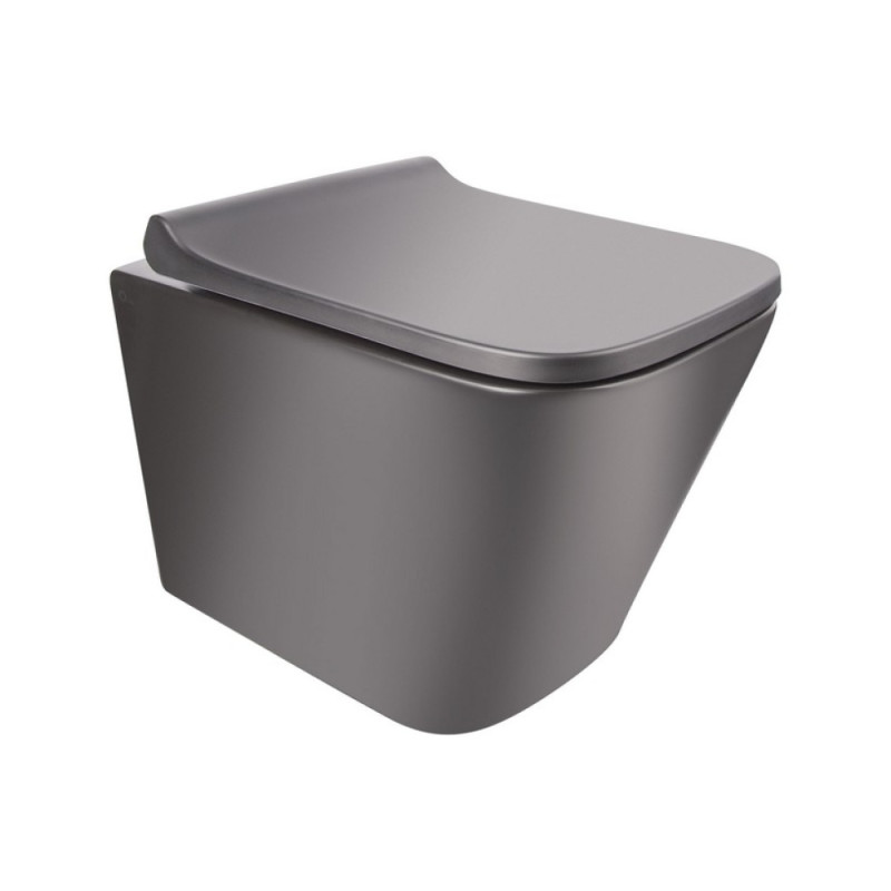 

Унитаз подвесной Qtap Tern безободковый с сидением Slim Soft-close QT1733052ERMB