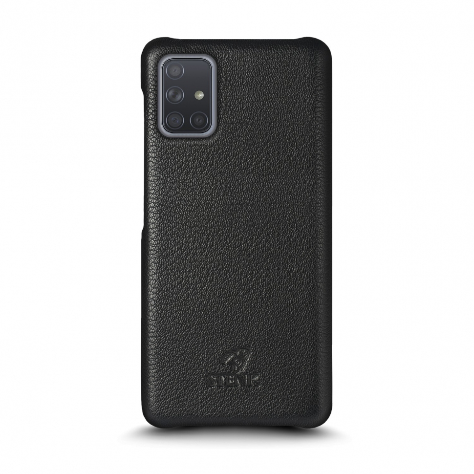 

Кожаная накладка Stenk Cover для Samsung Galaxy A71 Чёрная