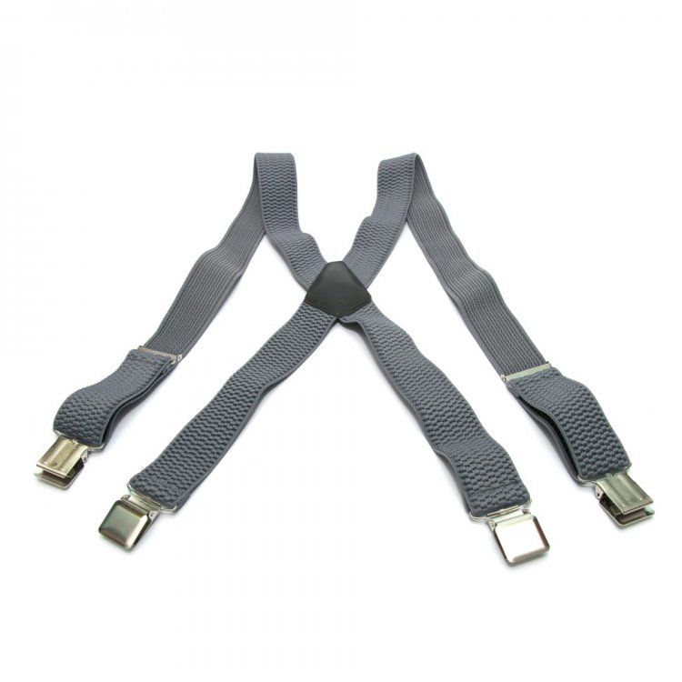 

Мужские Подтяжки Gofin suspenders Х Образные Cтрейч-ткань Серые Pbx-5507 46325