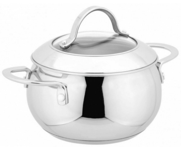 

Кастрюля с крышкой 16 см 2,2 л Vinzer Glossy Majestic 89161 из нержавеющей стали