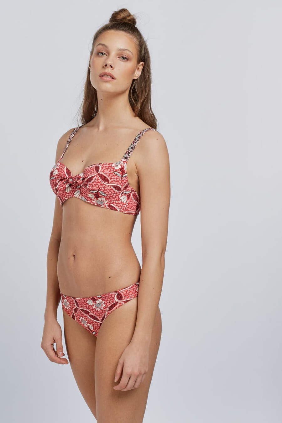 

Купальник push up, плавки бикини Gisela 50B/XL Бордовый микс