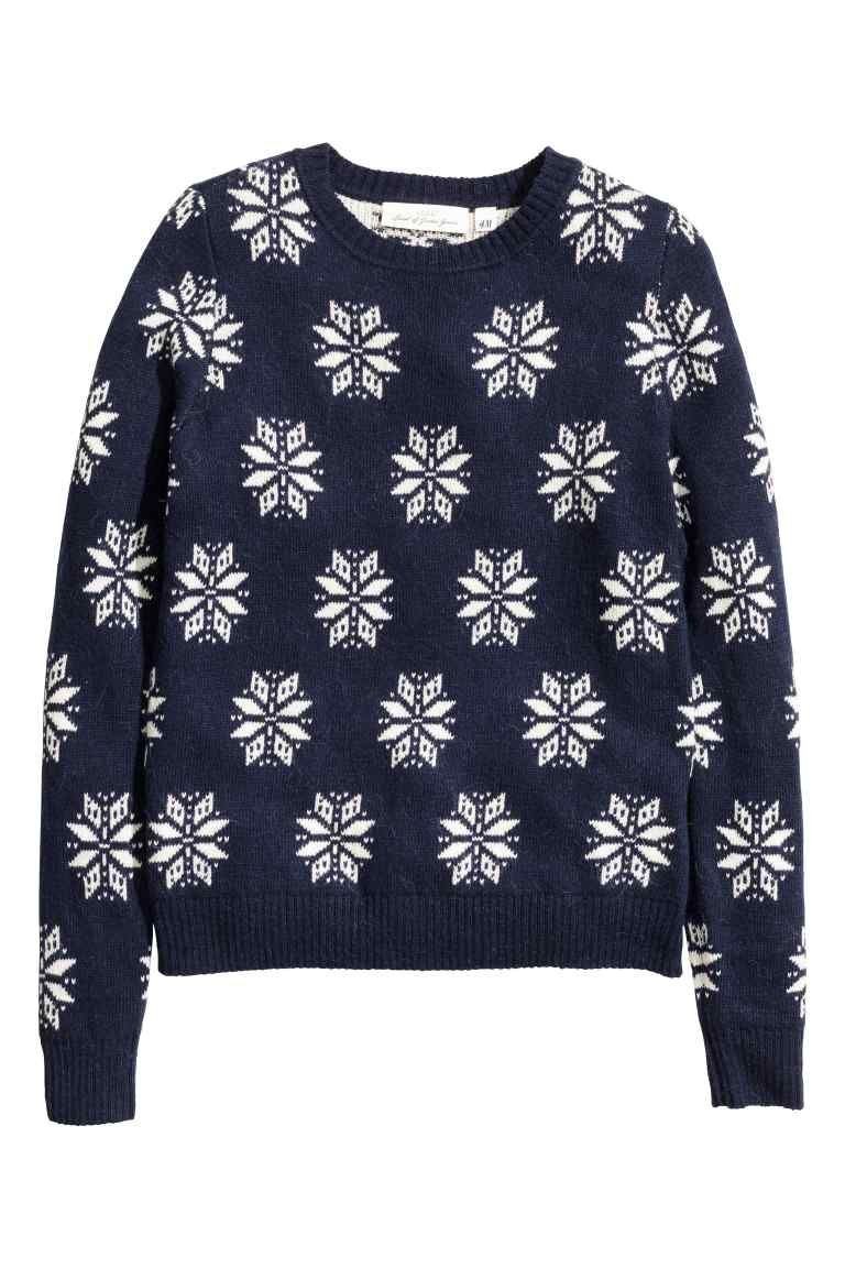 

Джемпер H&M XS темно-синий с рисунком 3093232RP6