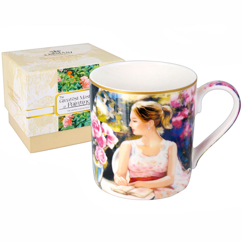 

Фарфоровая кружка Девушка с книгой Carmani T-SS32127